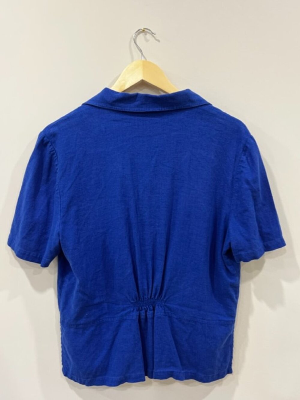 Cobalt Linen Button up - Picture 2 of 6